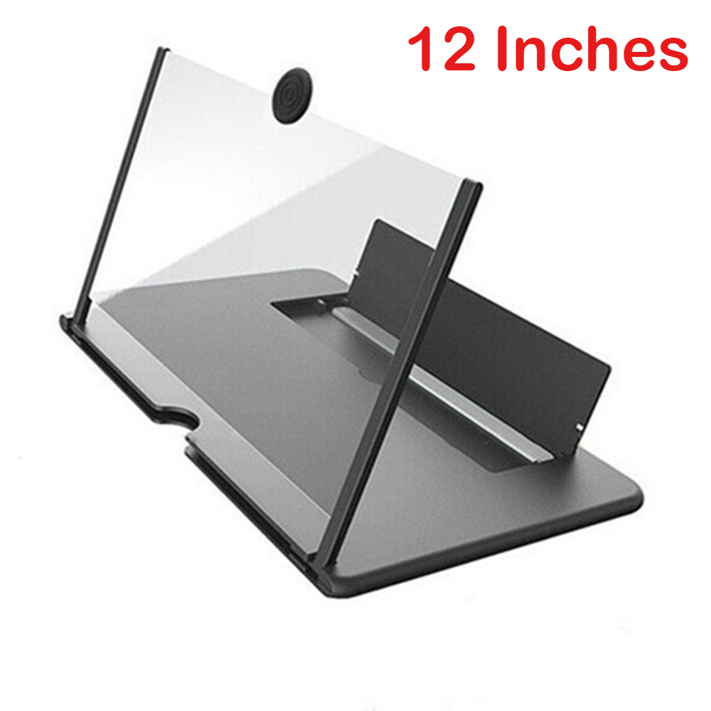 Matte Anti Glare Screen - Faltbarer HD-Handy-Bildschirmvergrößerer 10/12 Zoll, tragbarer Handy-Lupe-Projektorständer,