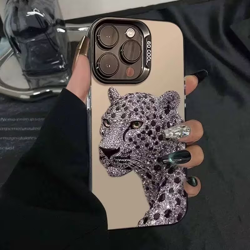 Apple Iphone 15 Pro Max - IMD Holographische Silberne Handyhülle für iPhone