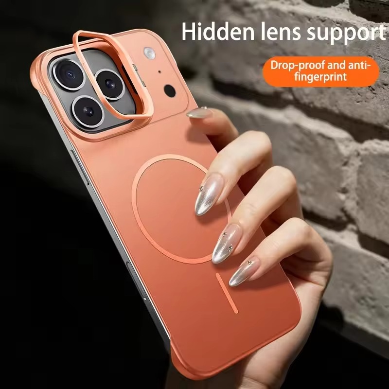 Camera Lens Protector - Stoßfeste Rahmenlose Metall-Kameraobjektivhalterung Handyhülle für Magsafe