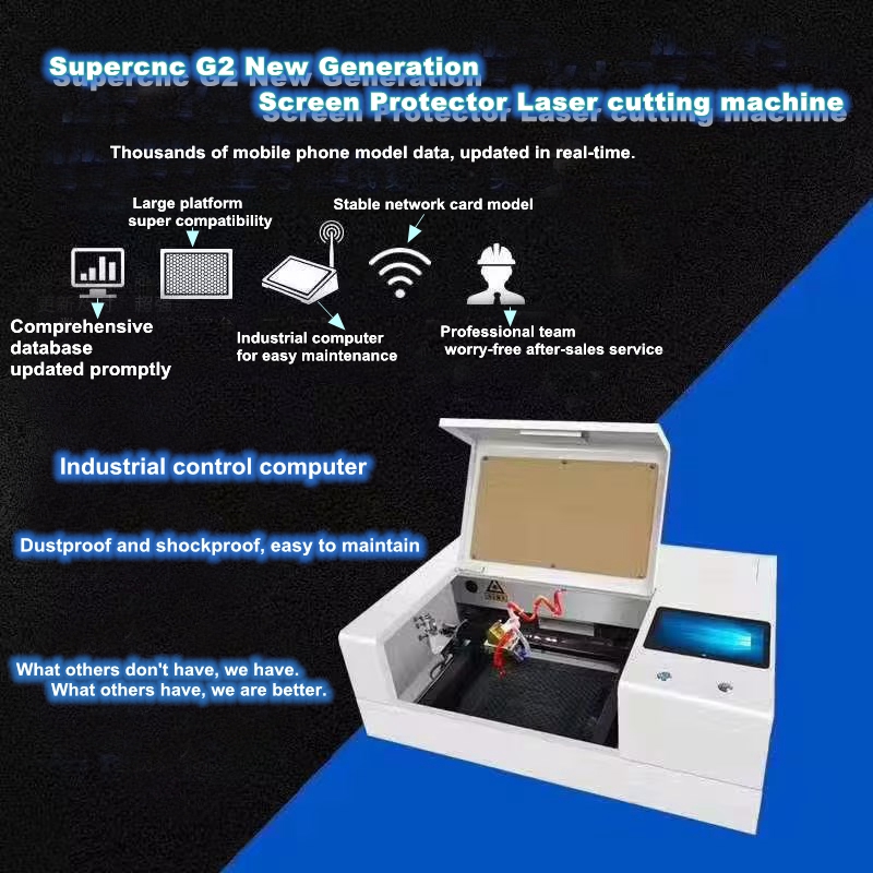 Hydrogel Screen Protector - 35W CO2-Laserschneidemaschine Mini-Desktop-Schneider für Handy-Hydrogel-TPU-Schutzfolien