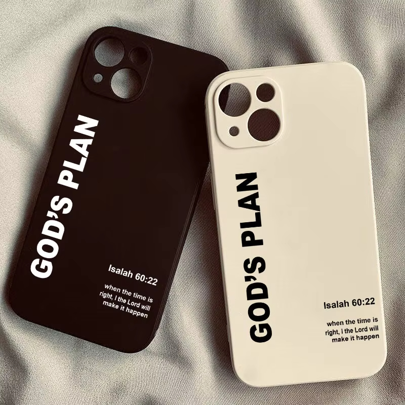 Apple Iphone 15 Pro Max - Gottes Plan Bibelvers Muster Handyhülle für